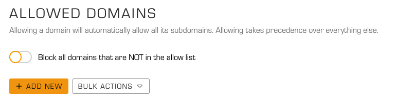 ALLOWED DOMAINS