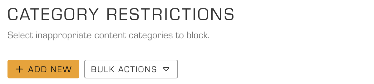 INAPPROPRIATE CONTENT CATEGORY